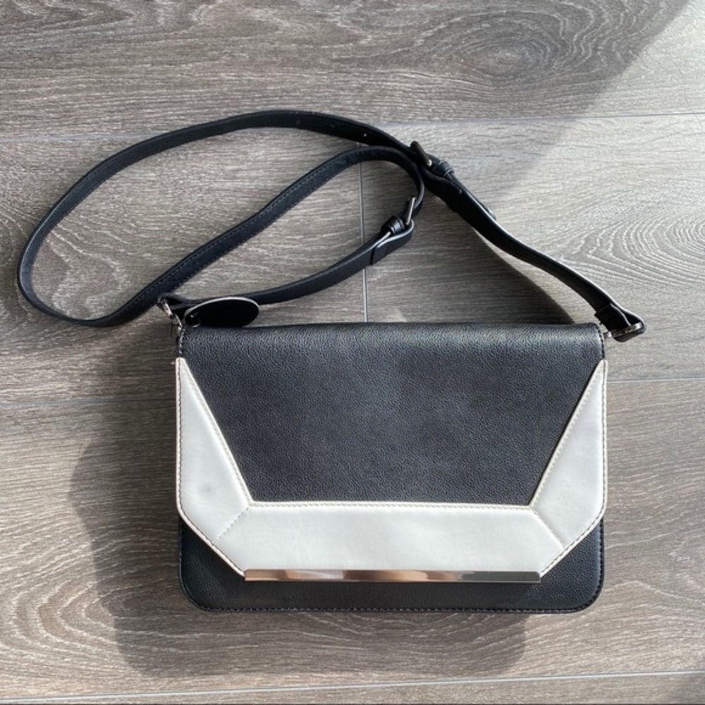 NWT - Mixxo Black and White Flap Purse